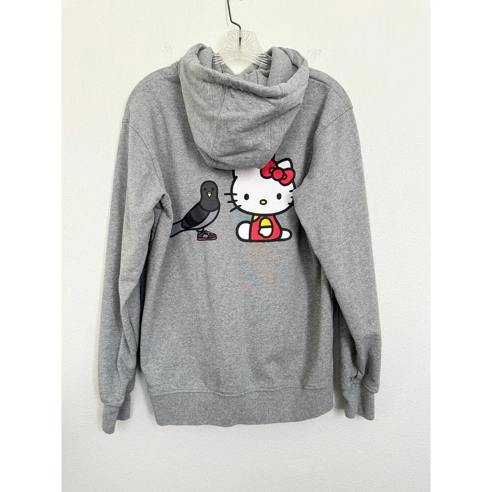 Staple Pigeon x Hello Kitty Hoodie Sweater Gray Heavyweight Cotton Unisex Small